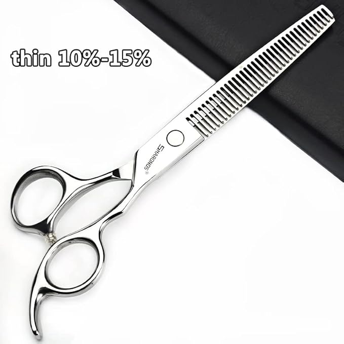 SHARONDS 6.5 Inch Stainless Steel Professional Barber Scissors Hair Thinning Scissors Hairdresser or Home Hairdresser Variant/Hybrid Scissors (6.5 inch-5pc)