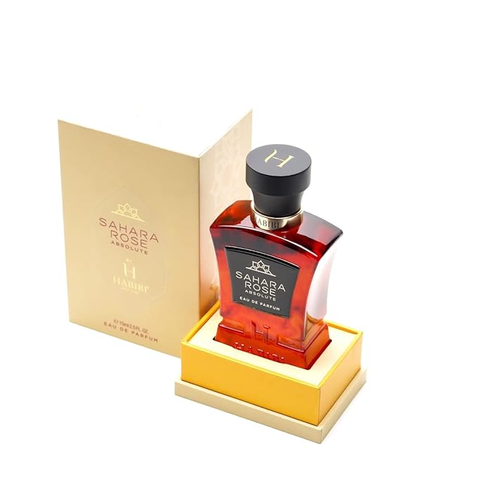 H HABIBI Sahara Rose Perfume for Men – 2.5 oz (75ML) Long Lasting Arabian Cologne, Floral Amber Woody Men Perfume, Luxury Fragrance Gift for Special Occasions