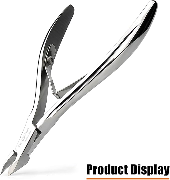 LePinko Salon-Quality Cuticle Trimmer with Cuticle Pusher, Super Labor-saving Cuticle Cutter, Sharp Cuticle Clippers for Manicurist, 5mm Jaw, Golden