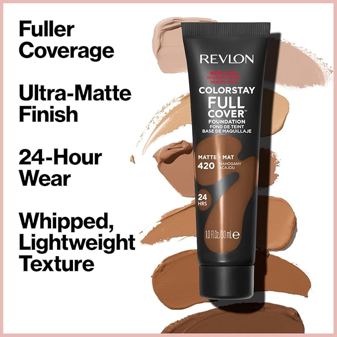 Revlon Liquid Foundation, ColorStay Face Makeup for Normal and Dry Skin, Longwear Full Coverage with Matte Finish, Oil Free, Medium Beige, 1.0 Fl Oz