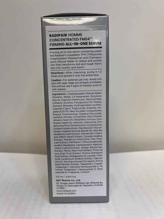 HOMME – Korean All-in-One Serum for Men | Hydrates, Soothes & Repairs | 4.05 fl oz with Patented TFM