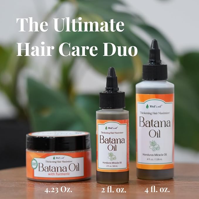 Well's Oil Batana Oil | 4 fl. oz. | 100% Natural Organic Raw Batana from Honduras | Dr. Sebi Approved | Strengthens, Hydrates & Nourishes | For All Hair Types (4 fl. oz. / 118 ml)