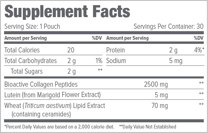 Beauty Focus Collagen Plus | Strawberry Flavor | Bioactive Collagen Peptides | Supports Skin Hydration & Elasticity | Convenient 30mL Pouches for Daily Use
