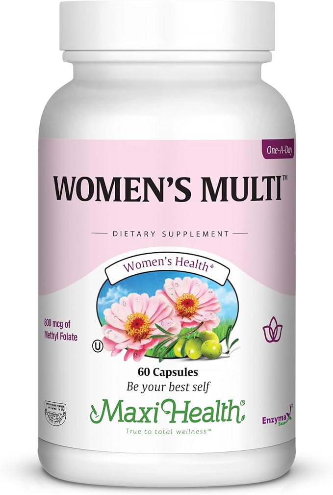 Womens Multivitamin – Methylated Multivitamin for Women with 23 Key Vitamins C, D, B6, B12, Calcium, Probiotics, Biotin & More – Energy, Skin, Nails & Gut Health Support – Kosher (60 Capsules)