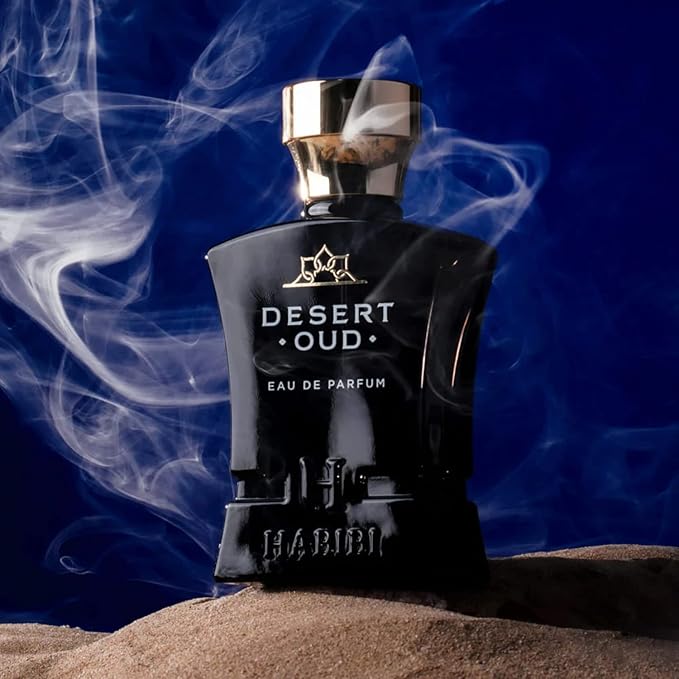 H HABIBI Desert Oud Perfume for Men - 2.5 oz (75ML) Long Lasting Arabian Cologne, Bold Floral Woody Men Perfume, Luxury Fragrance Gift for Special Occasions