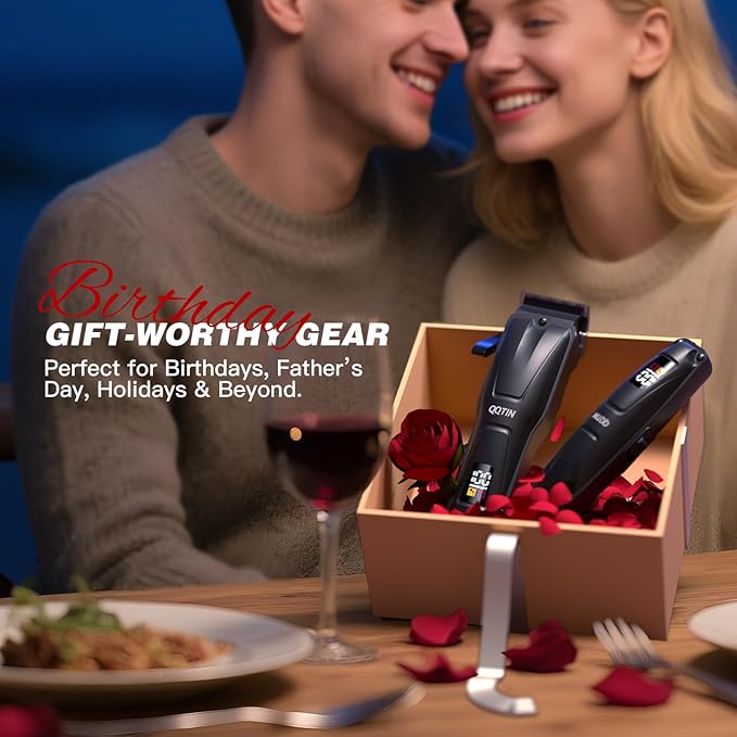 Hair Clippers for Men, Cordless Hair Trimmer for Hair Cutting with Long Battery Life, 8500RPM Electric Clippers and Trimmers Set for Self-Haircut and Family Use (Black)