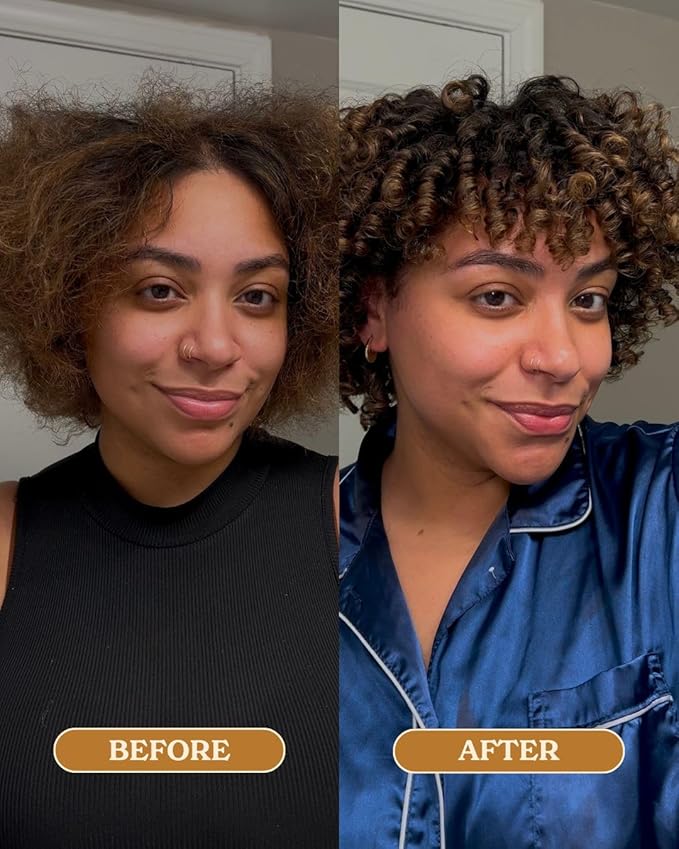 OCOA Curl Cream & Styling Gel Bundle – Hydrate, Define, & Protect Curls – Made with Hibiscus, Mango Butter, Flaxseed, and Marula Oil – Frizz-Free, Long-Lasting, Soft & Touchable Finish – 8oz