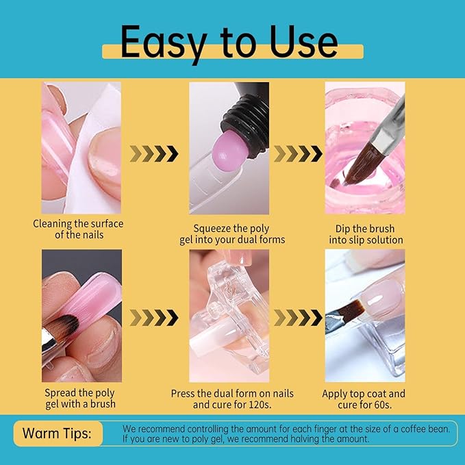 Poly Gel Slip Solution 8 oz,Nail Cleaner For Builder Gel Nails Cleanser,2PCS Poly Nail Slip Solutions for Nails