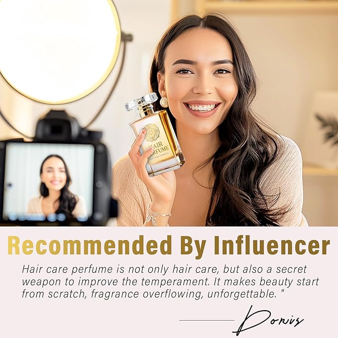 Hair Perfume, Pheromones Perfumes for Women, 50ml Natural Scented Hair Mist, Leave-In Conditioning Spray for Dry & Frizzy Hair, Long Lasting Fragrance