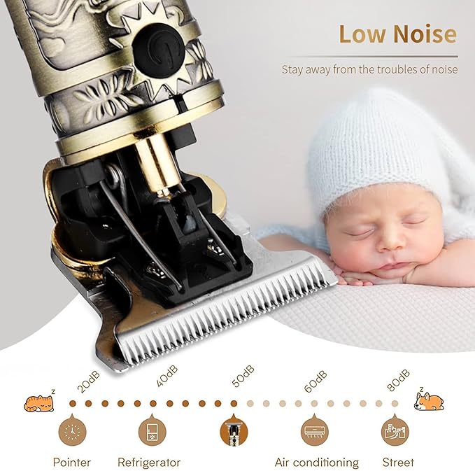 Hair Clippers for Men with Replacement Blade, Professional Hair Trimmer for Barber, T-Blade Edgers Clippers, Close-Cutting Trimmers, Cordless Clippers for Hair Cutting