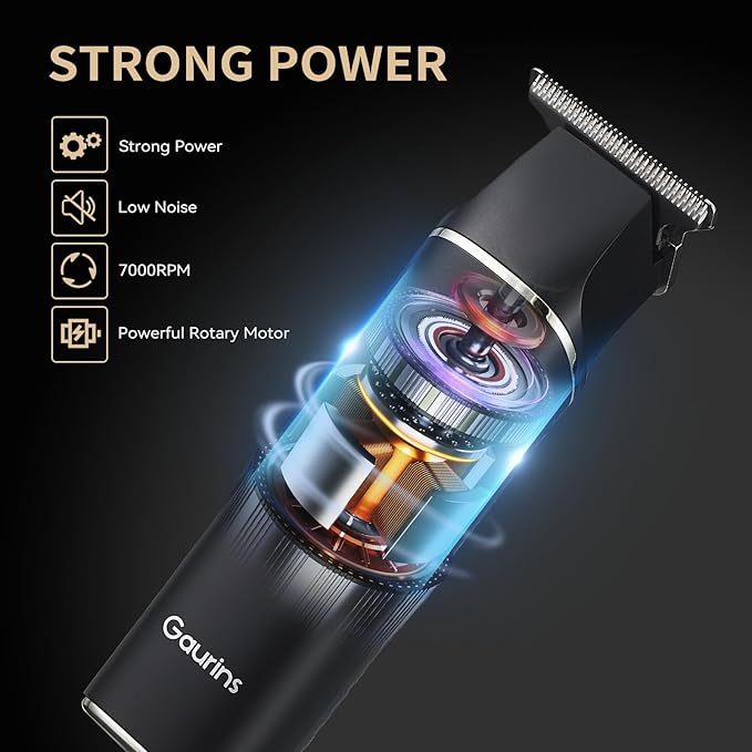 Hair Trimmer for Men, Beard Trimmer for Men Professional, Electric Razor Shavers Zero Gapped T Blade Edgers Liners, Barber Clippers for Hair Cutting Mustache Facial with LCD Display Gifts for Men