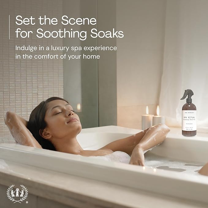 Muse Apothecary Spa Ritual Pure Eucalyptus Oil Shower Mist - Eucalyptus Spray for Shower, Spa, Bath, and Linen - Aromatherapy Eucalyptus Essential Oil Spray - 8oz, 2 Pack