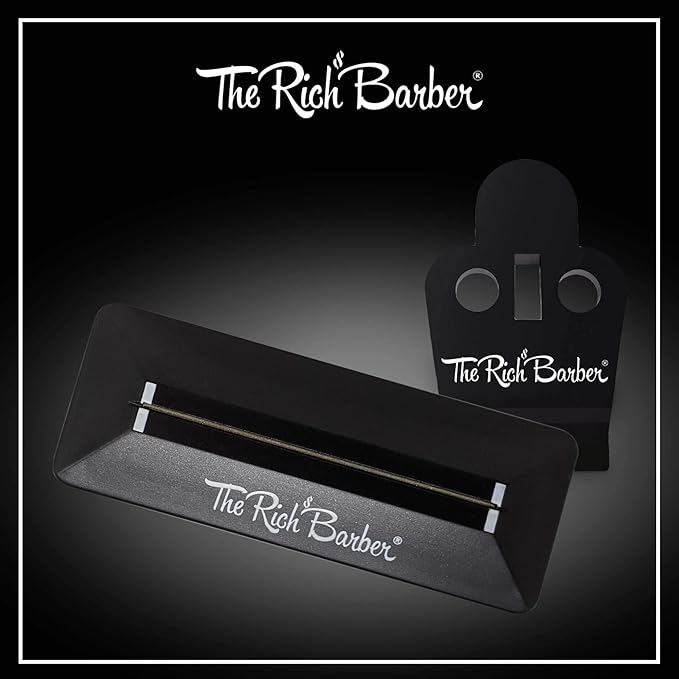 The Rich Barber Pro Barber Tools Set - Accessories Kit with 1-Minute Blade Modifier & 10-Second Blade Setter - Zero Gap Trimmer Alignment Tool, Blade Sharpener Block - Professional Barber Supplies