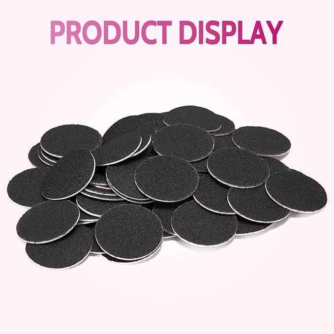 60pcs Replaceable Sandpaper Refill Discs for Electric Foot Callus Remover Hard Dry Dead Skin Remova(120 Grit 30pcs and 80 Grit 30pcs)