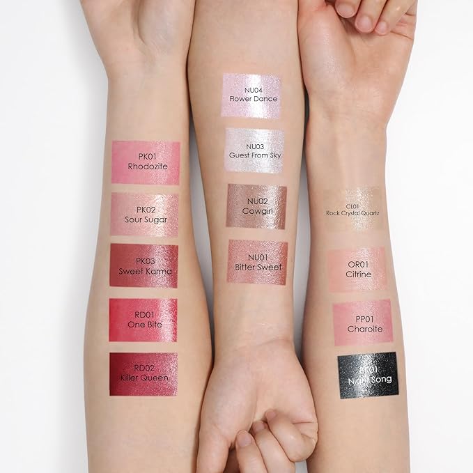 FOCALLURE Moisturizing Lipstick,Color Changing Tinted Lip Balm,Hydrating PH Lip Balm with Creamy Texture,Long Lasting High Pigmented Lip Stain,Rhodozite