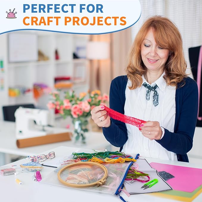 Umriox 32PCS 16 Colors Small Zipper Pouch, 9.5 x 7.1 in, Zipper Bags for Puzzles, School Office Supplies and Travel Storage