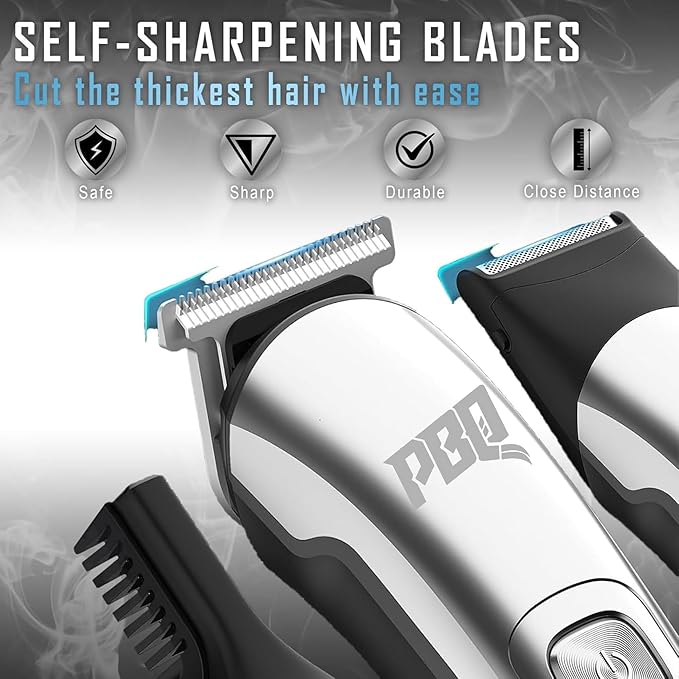 Trimmer for Men Features Waterproof Electric Razor for Your Needs Including Nose, Body, Face and Mustache, Cordless Hair Clippers Shavers for Men Grooming Kit, Silver Color