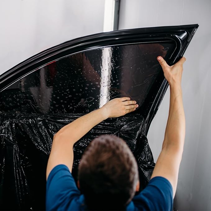 Professional Auto Window Tint Film Roll, 5% VLT Car Window Privacy Film, 36" x 100 FT Roll - UV Protection, Scratch & Heat Resistant - Blackout Shade for Car Windows - Nano Carbon Formula