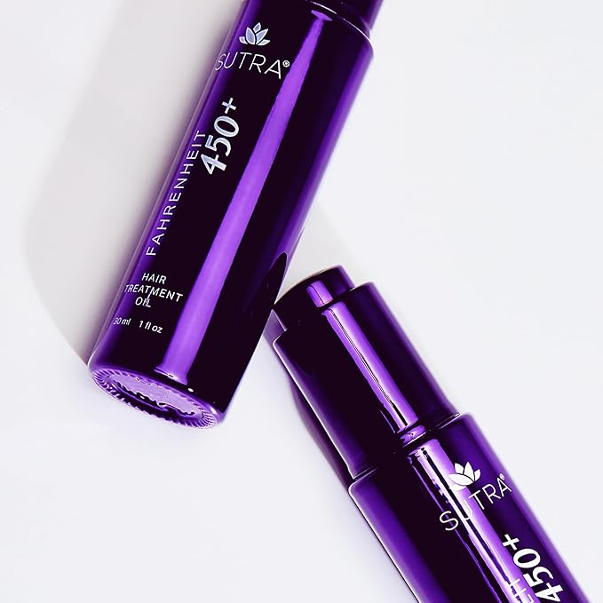 SUTRA Fahrenheit 450+ Multi‑Purpose Oil for Hair, Skin & Scalp | Heat Protection to 450 °F | Frizz Control, Shine & Deep Hydration – Face, Body & Pre‑Shampoo Treatment