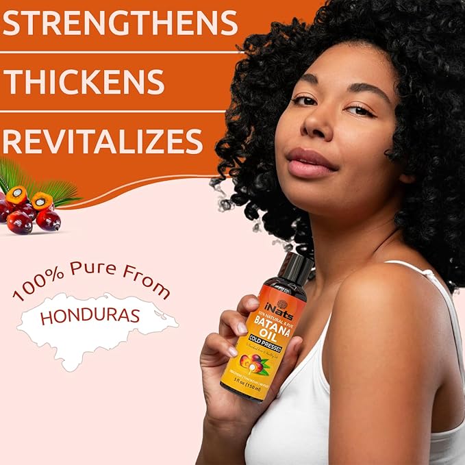 Premium Raw Batana Oil for Hair Growth (5 Fl Oz) - Dr. Sebi 100% Pure & Batana Hair Growth Oil from Honduras - Organic & Natural - Deeply Nourishing Scalp for Thicker & Stronger Hair for Women & Men