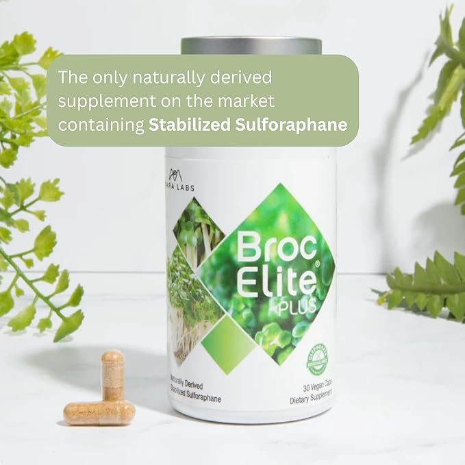 Mara Labs Broc Elite Plus | Broccoli Supplement w/Stabilized Sulforaphane Extract | Zero Glyphosate Residue | 30 Vegetable Capsules