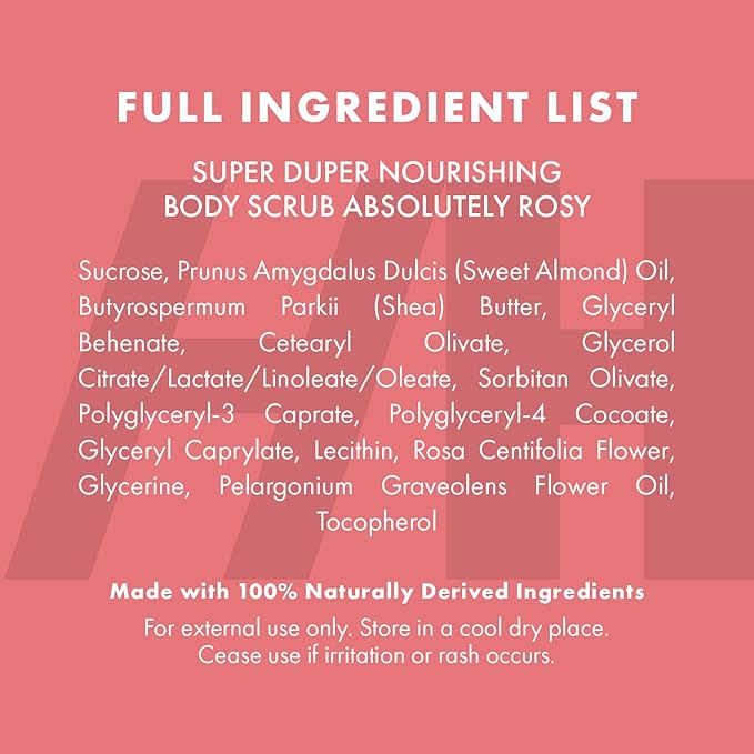 Rose Petal Scrub Foot & Body Exfoliator Infused with Vitamin E and Rose Natural Exfoliating Sugar Body Scrub for Toning Cellulite Skin Care by Handmade Heroes Body Skincare Stocking Stuffers