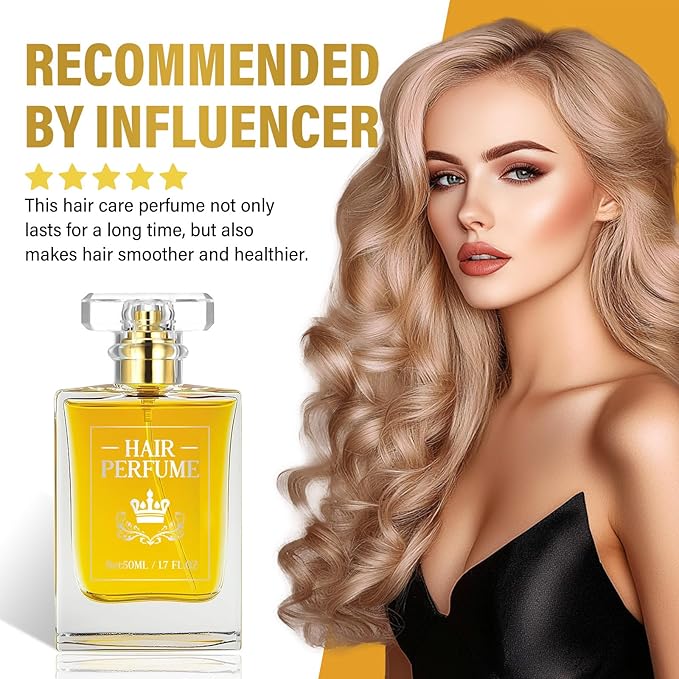 TRIXES Hair Perfume, Mist with Pheromones for Women, Long Lasting Hair Fragrance Spray, Nourishing Anti-Frizz Perfume for Dry Damaged Hair, Premium Scent to Remove Odors, 50ML