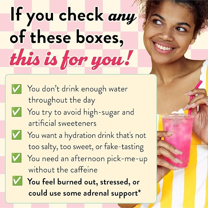 Legendairy Milk She’s Thirsty – Strawberry Lemonade, Hydration Packets | Cortisol Supplement for Stress Relief & Adrenal Support | Coconut Water Electrolytes Powder, No Sugar Added 18 ct