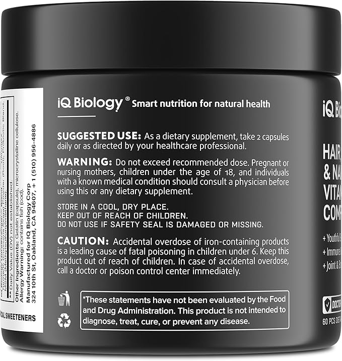 Biotin Collagen Keratin Supplement - Hair Growth Vitamins for Women & Men - 10000mcg Biotin with Hyaluronic Acid & B Complex - Healthy Hair Loss Support - Skin and Nails Care - 120 Capsules