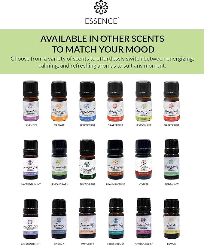 Essence Pearl Travel Case - Wearable Aromatherapy Kit with Nasal Diffuser Rings, Soaking Bay, and 5mL Essential Oil – Portable Wellness Gift Set for On‑The‑Go Self Care