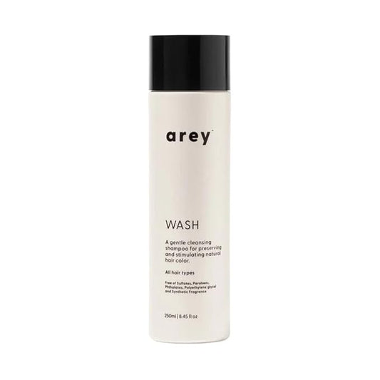 Arey Wash Shampoo for Women & Men | Delay + Reduce the Signs of Aging Grey Hair & Promote Healthier Strands | Proactive Clean Formula | Vegan, Gluten-Free & Cruelty-Free (8.45 Fl Oz, 30 Uses)