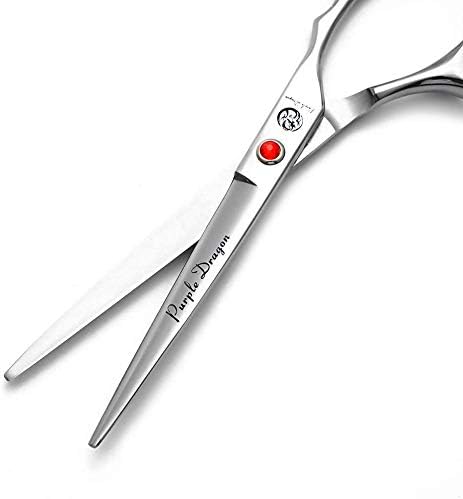 Purple Dragon 5"/5.5"/6"/6.5"/7"/7.5"/8"/9"/10" Sharp Edge Hair Cutting Shears Pet/Puppy/Cat Grooming Scissors with Bag - Perfect for Barber or Dog Groomer