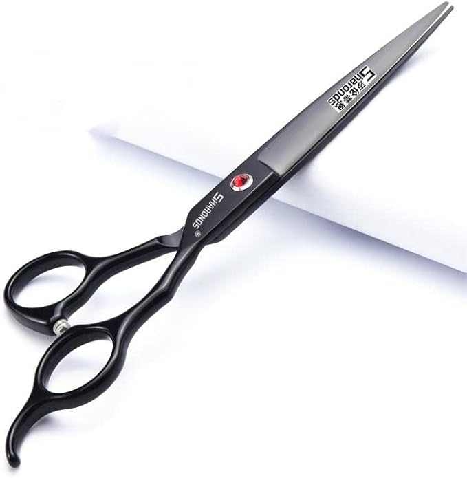 SHARONDS 6/7 Inch Professional 440C Hair Cutting Scissor Salon Hairdressing Thinning Shears Perfect for Barber and Home Use (7 in cut)