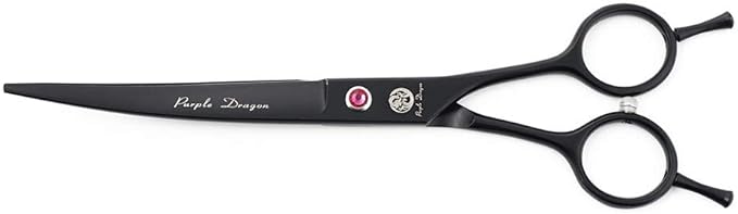 Purple Dragon 7.0 inch Rhinestone Decoration 3PCS Pet Grooming Scissors Dog Hair Cutting & Thinning Shears Set