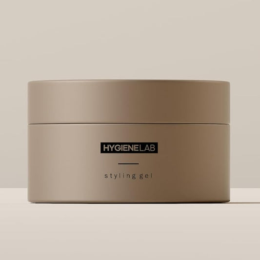 HygieneLab Men's Hair Gel - EWG Verified, Strong Hold, Matte Finish, Weightless Texture, Sandalwood Scent, Non-Toxic Clean Formula, Suitable for All Hair Types