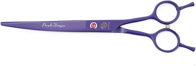 Purple Dragon 7.0 inch Rhinestone Decoration 3PCS Pet Grooming Scissors Dog Hair Cutting & Thinning Shears Set