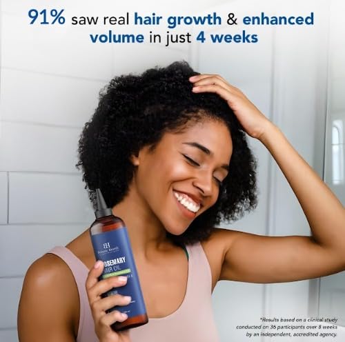 Botanic Hearth 100% Pure Rosemary Oil For Hair Growth (6.7 fl oz)| Infused with Biotin, Jojoba & Castor Oil | Hair Oil Repairs Dry Damaged Hair, Strengthening, Healthier Hair- Hair Tonic