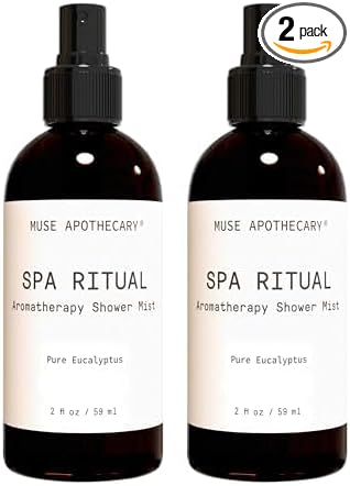 Muse Apothecary Spa Ritual Pure Eucalyptus Oil Shower Mist - Eucalyptus Spray for Shower, Spa, Bath, and Linen - Aromatherapy Eucalyptus Essential Oil Spray - 2oz, 2 Pack