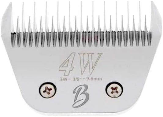 Skip Tooth Wide 4 Blade Dog Grooming 4W Cuts Length 3/8"-9.6mm Japanese High Carbon Steel Dog Grooming Blade Supplies | Detachable Blade Clipper (B4W)