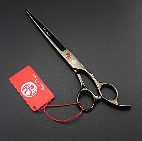 Purple Dragon 7.0 inch Rhinestone Decoration 3PCS Pet Grooming Scissors Dog Hair Cutting & Thinning Shears Set
