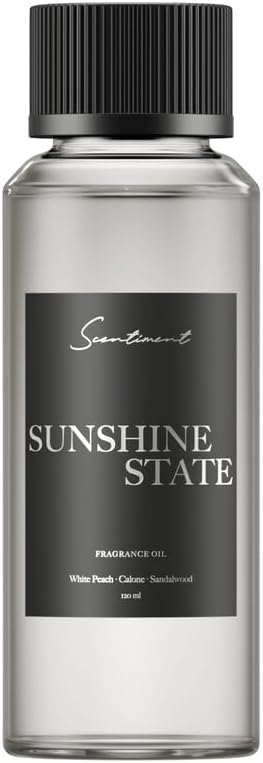 Scentiment Diffuser Oil - Sunshine State | Aromatherapy Home Fragrance | Inspired by Acqualina® Resort | Luxurious Scent with Notes of Bergamot, Ylang-ylang, Musk, Sandalwood, (120m) l