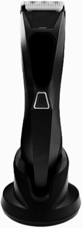 Body Hair Trimmer for Men: Pubic Hair Trimmer with Mirror & LED Display, Silver Gray