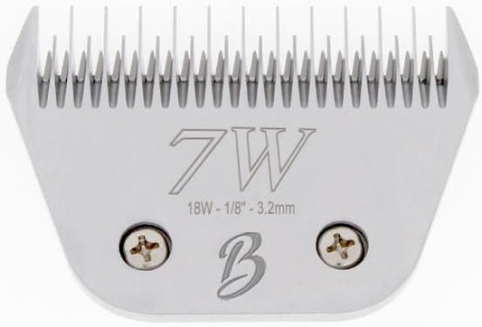Skip Tooth 7 Wide Blade Dog Grooming Cuts Length 1/8" - 3.2mm Japanese Carbon Steel 7 Skip Tooth Blade Dog Grooming | 7W Clipper Blade (B7W)