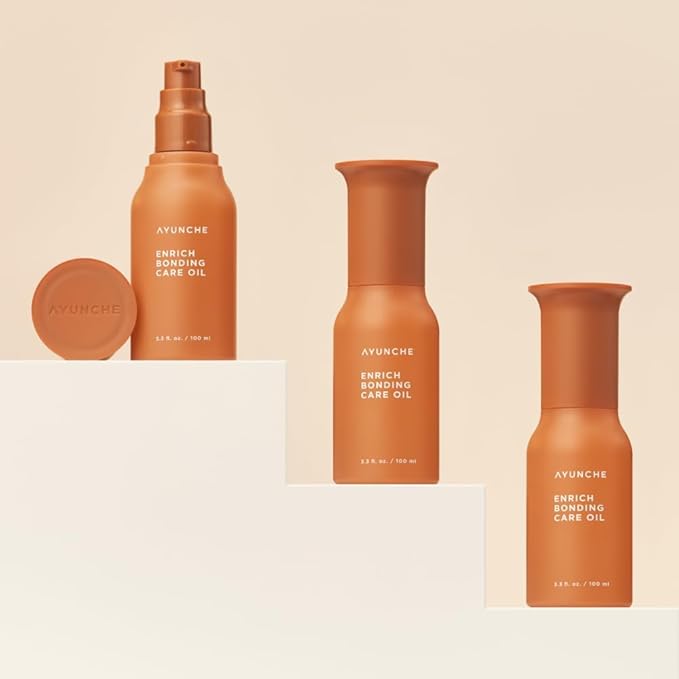 AYUNCHE Enrich Bonding Oil 3.3 fl oz – Helps Repair Bonds, 455°F Heat Protection, Anti-Frizz, Split-End Care & Shine Treatment for Dry, Frizzy & Damaged Hair