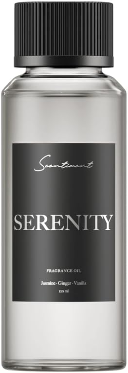 Scentiment Diffuers Oil - Serenity Hotel | Aromatherapy Home Fragrance | Inspired by Shangri-La Hotel® | Luxurious Scent with Notes of Jasmine, Ginger, Vanilla (120 mL)