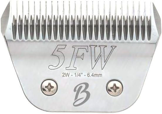 Detachable A Series Wide 5f Blade Dog Grooming Cuts Length 1/4" - 6.4mm Japanese High Carbon Steel Wide 6.4 mm Clipper Blade 5f | Detachable Blade Clippers (Compatible A5 Series(B5FW)