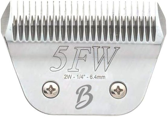 Detachable A Series Wide 5f Blade Dog Grooming Cuts Length 1/4" - 6.4mm Japanese High Carbon Steel Wide 6.4 mm Clipper Blade 5f | Detachable Blade Clippers (Compatible A5 Series(B5FW)