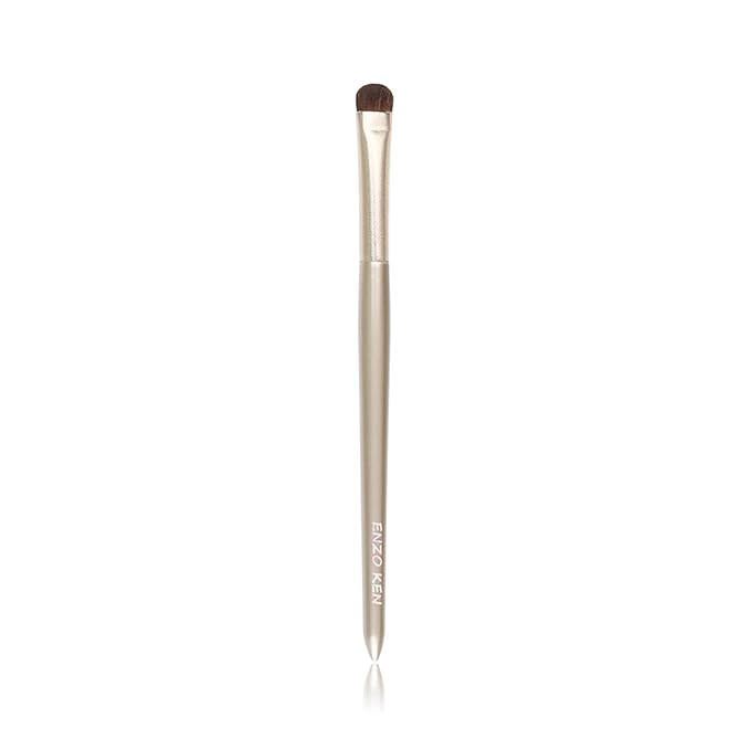 Natural Pony Hair Eye Shadow Brush by ENZO KEN, Medium Smudge Eyeshadow Brush, Shader Eye Shadow Brush, Eye Smudge Brush, Single Eyeshadow Brush, Eye Brushes, Eyeshadow Blending Brush. (Gold, E203M)