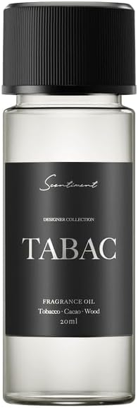 Scentiment - Tabac Designer Collection Diffuser Oils | Aromatherapy Home Fragrance | Luxurious Scent with Notes of Tobacco, Cacao, Wood, 20ml