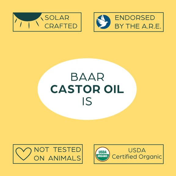 Baar Palma Christos Roll-On, Organic Castor Oil 3 oz (Pack of 2)
